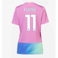 AC Milan Christian Pulisic #11 Tretí Ženy futbalový dres 2023-24 Krátky Rukáv
